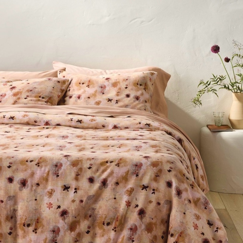 Casaluna Heavyweight Linen Blend Duvet Cover and Sham Set - King Size